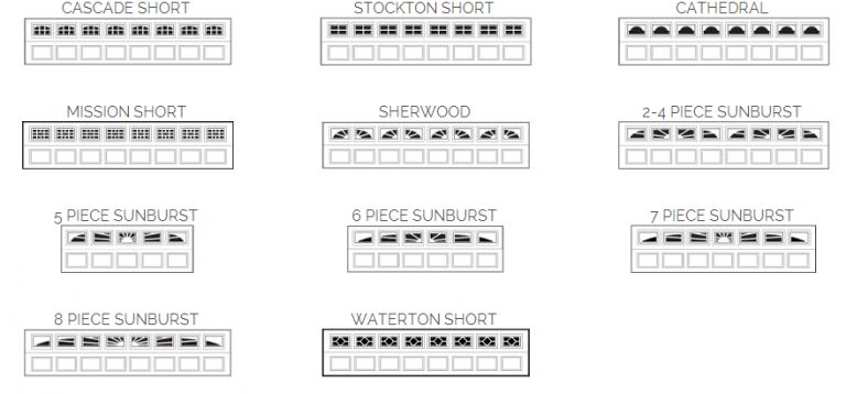 Garage doors window and lites options