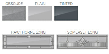 garage doors window insert colors and patterns