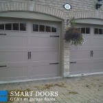 2 carriage style barn overhead garage doors installed in Toronto