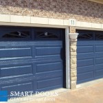 overhead Garage Door replacement project Toronto featuring Raised Long Panel Garage Doors Installed