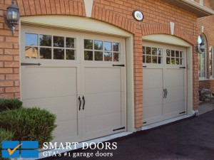 Carriage style steel garage doors installed in Vaughan