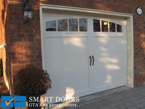 Markham home got new fiberglass overlay short panel insulated garage doors