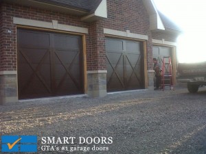 Markham Installation feature carriage style steel frame insulated garage doors