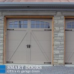 carriage barn style triple garage door installed in Markham residence