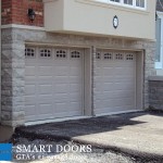 Double Garage Doors with raised overhead panels installed by smart doors