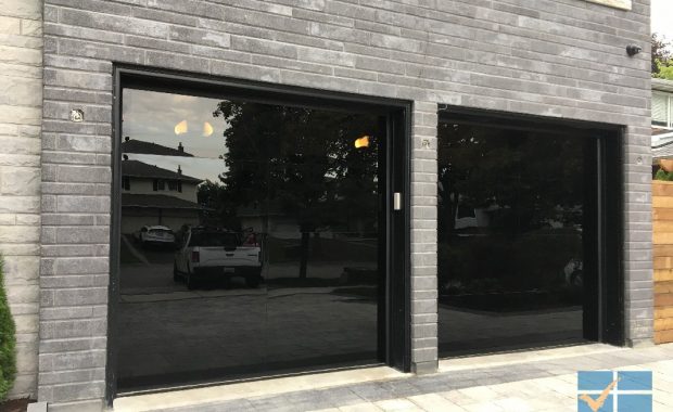 Two Glass Garage doors installed in Markham