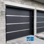 overhead Garage Doors replacement in Toronto featuring twin flush panel doors