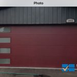 overhead Garage Doors replacement in Toronto featuring flush panel door in red