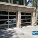Custom Garage Doors Installations Toronto featuring twin glass panel doors