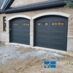 Arched panel classic garage doors installed by smart doors