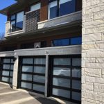 Custom full glass overhead garage Doors installation in Victoria Park, Toronto