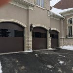 Arched Flush panel Overhead Garage Doors Installation in Keele, Toronto