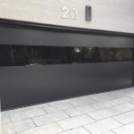 overhead garage doors replacement project feature flush garage door design with full view glass panel