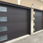 Pair of two Twinning flush panel garage doors Installation in Eglinton, Toronto