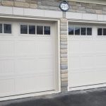 White classic recessed panel garage door installation in Vaughan