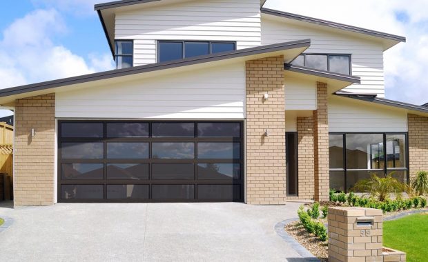 Aluminum and Glass Garage Door installed by smart doors